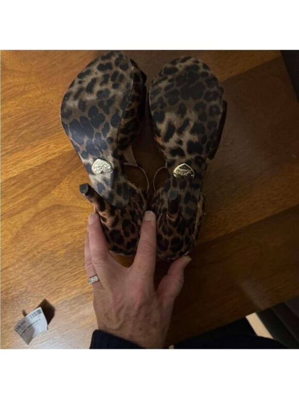 Betsy Johnson Leopard Print Heels with Black Bow.  Size 6.  Great condition. - Picture 4 of 4